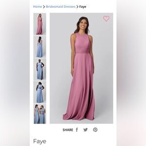 Kennedy Blue Faye Bridesmaid Dress in Dusty Pink